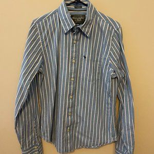 Abercrombie & Fitch Muscle Men's Striped Button Down Shirt Medium